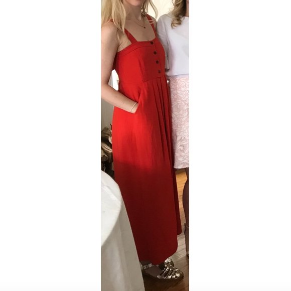 Steven Alan Red Jumpsuit - Picture 2 of 9